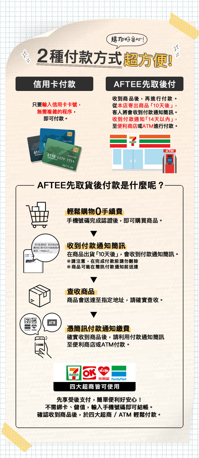 2種付款方式超方便！